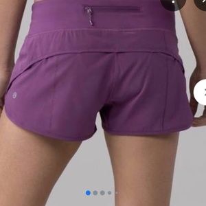 Speed Up Plum Lululemon Shorts 2.5 inseam - size 6